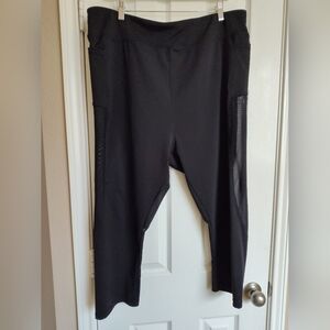 Black Athletic Workout Leggings High Rise 3x With Pockets